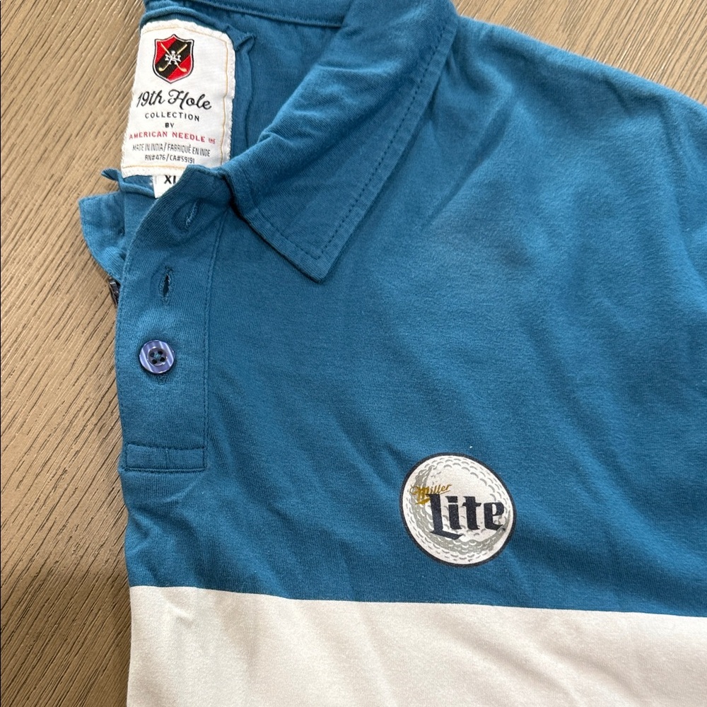 American Needle Miller Lite Golf Polo Shirt XL NWT - Picture 6 of 6